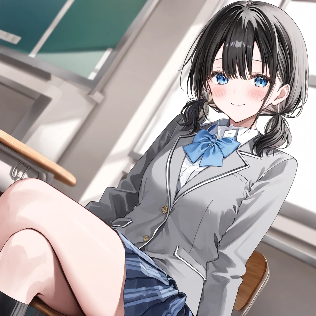 best quality, masterpiece, detailed,2d,flat color, 1girl,10yo,petit,,classroom,,thighhighs,cardigans,thigh
