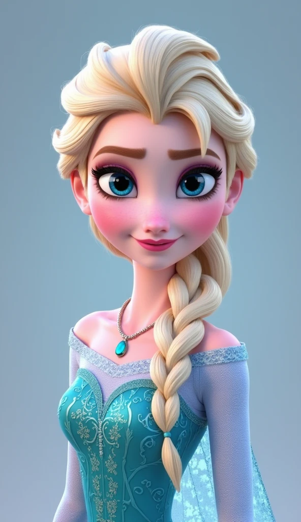 score_9, score_8_up, score_8, score_7_up, score_7,  score_6_up, 
rating_safe, Expressiveh, epiCPhoto, semi realistic, (best quality:1.1), (masterpiece:1.2), (realistic:1.2), (detailed:1.1), (highres, best quality:1.2), source_anime, intricate details, hyperdetailed, extremely sharp, 4k , vivid colors,
1girl, Elsa, Disney, \(Frozen\)/,(ultra HD quality details), blue eyes, blonde hair, single braid, single braid over shoulder,
blue dress, bare shoulders, long sleeves, bare shoulder, cleavage,
 Low Angle View, smug smiling, darkness, blushed skin, galaxy vortex, translucent hair, smug Smile,