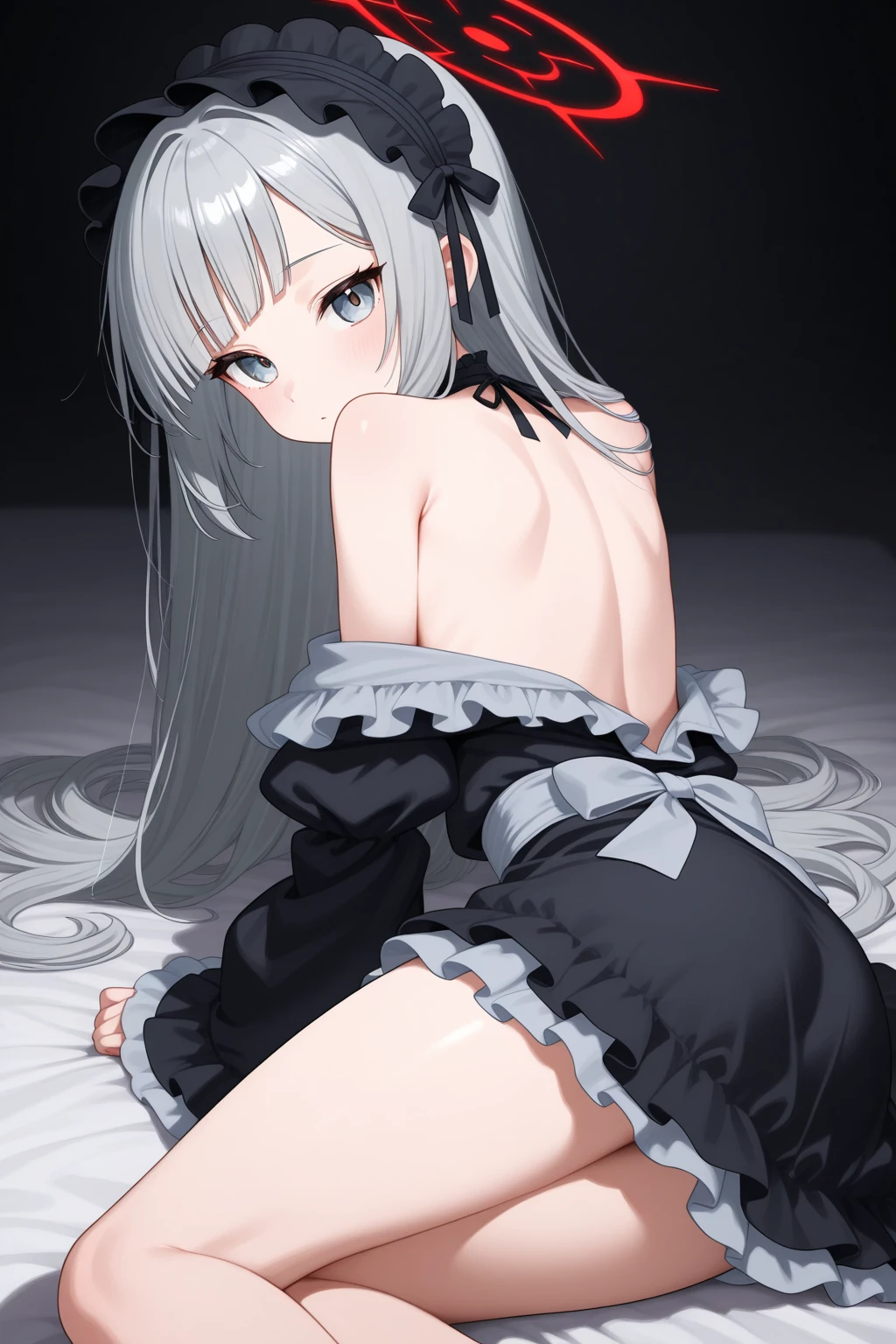 (8k, 最high quality)、超High resolution、Adorable、最high quality, beautiful, Absurd beauty,(最high quality,8k,High resolution,masterpiece:1.2),Super detailed,Vibrant colors,Soft Shadows,Beautiful brushwork,Attention to detail,perfect render,rich skin tone,Expressive eyes,Captivating Expressions,Golden shades,(1boy, penis, lying, vaginale, ass pov, sex, nsfw)、Has long, curly, light grey hair, Violet eyes, A headband decorated with pearls and violet camellias, White shirt, Floral dark blue hemline、 (cryin) ,Cute Characters, Most detailed, high quality、(missionary, 1boy, penis, lying, vaginale, ass pov, sex, nsfw)、nose blush、steam、Oblique angle、Shiny Hair、非常に細かくてbeautiful明るい目、be scared、非常に精細でクリアでbeautiful顔, Being stripped of clothes、No clothes、Slender body、Awards, Anatomically correct、((Scared))