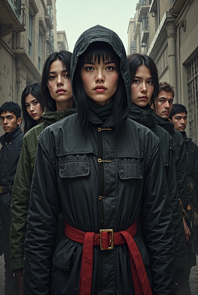 (best quality, master part, Melhor_qualidade, circunstanciado:1.5), Female Mau Mau Fighter (Kenya): vestindo simples, roupas civis bem usadas, wear a used scarf or hat;, e um remendo desbotado da bandeira queniana, with black hair in a braided style and intense brown eyes in an epic Kenyan landscape