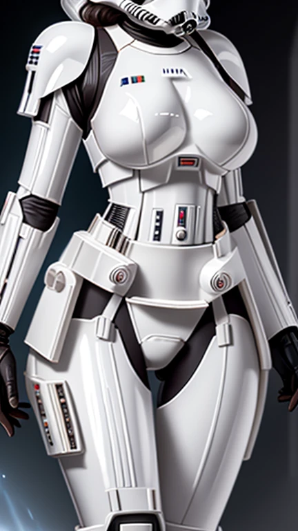 wearing shiny stormtrooper armor, a Star Wars imperial agent, wearing stormtrooper armor, imperial Star Wars style, storm trooper, stormtrooper, trooper, female stormtrooper, slender waist, medium breasts, wide hips, thigh gap, stormtroopers, Star Wars character
