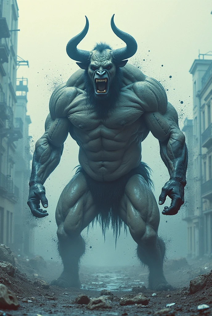 Goat and elephant combination  powerfull super hero 