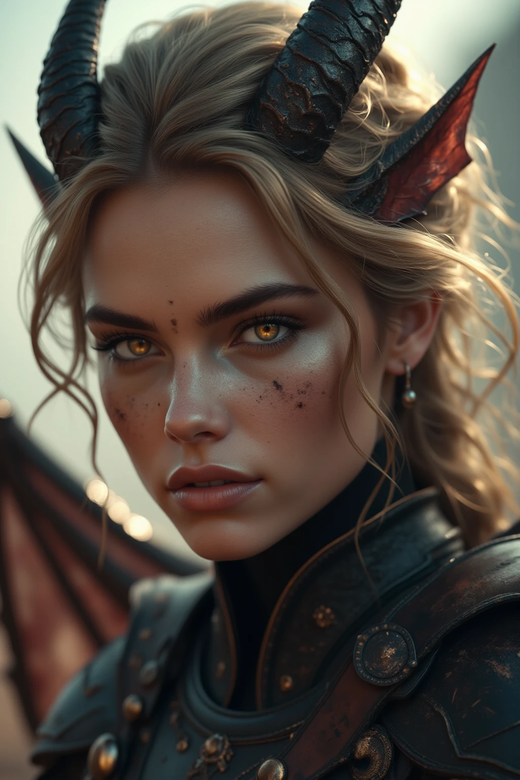 ((best quality: 1.5)) ((masterpiece: 0.8)), intricate details, sharp focus, professional, photorealistic, real life, realistic representation of the face, ((((solo, 1girl) muscular assassin, golden hour, (albino skin, intense expression, god rays, [flat ::0.8])))) dynamic action pose, homely face, in the style of realistic and hyper detailed renderings, medieval church, stained glass, solo, BREAK; BREAK (((short ginger bob hair, (blackout gothic eyeshadow, clear green eyes, makeup)))), (blemish: 0.7), ((fujicolor)), BREAK; BREAK ((((medieval paladin, (lacquered black gold chrome armor:1.9 (weapon, modest, knight, iron circlet, silver etching)))), photorealistic, hyper-realistic))
