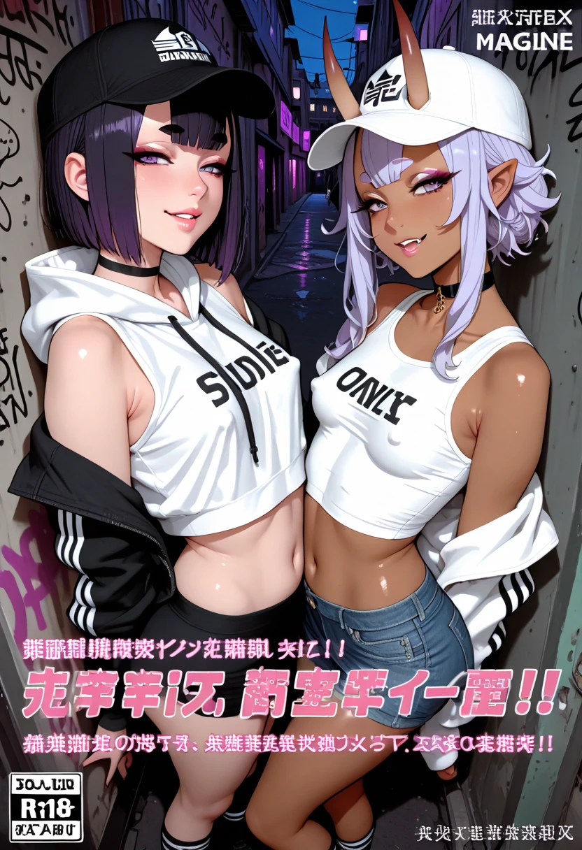 Anime Kawaii sexy Perfect Slim sensual body large breast and huge thighs, An intricate and highly detailed illustration of anime (Young girl)  NSFW,Big perfect breasts ((Space Punk Girl)),(((1 girl))),((beautiful Girl)), ((Saggy breasts)), ((Gray Hair, Dirty black hair, Inner hair color)), Long Hair , Amazingly long and voluminous hair, ((intricately cut hair)), (((Neon pink eyes: 1.4))), beautiful detailed eyes, Very sexy body, ((((Short sweatshirt, Short sweatshirt, Complex sweatshirts)) )) Flowing Cyberpunk Skirt, Revealing clothing, Show some skin, ((((Well good)))),((Cleavage))(((Cyberpunk Clothing, Complex clothing, Complex clothing))) (((Light Skin: 1, 5, Sunburned skin, Glowing Skin) )), ((Firm Abdomen)), Wide Hips, Moving objects, Sexy Legs, Detailed body, ((Detailed face)), (Graffiti on clothes), (Half naked, dress up a little, barefoot) ((Sexy pose)), alone, Embarrassing, High resolution, Sharp focus, (Very detailedな, Very detailed), (Perfect art) (Very detailed), (((Bright colors))), (Background Complex), (Tabletop), (Highest quality), Synthwave Neon Colors, (((beautiful, Conclusion, attractive, erotic))), (((Browsing Caution))), Cyberpunk seaside town at night, Puddle with bright and dark storm clouds and neon sign, scenery: 1 , 30,