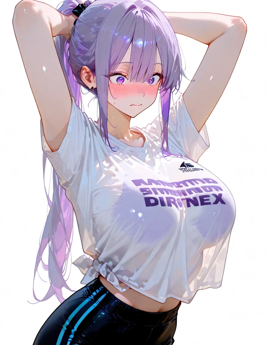 (22yr old), ("game over" T-shirt:1.4), (perfect hourglass body:1.1), (gamer woman headset:1.2), (long wavy voluminous hair:1.2), (bright colorfull dyed hair:1.2), (detailed face and eyes:1.2), masterpiece, perfection, (slutty clothed:1.1), (perfect purple eyes), (tan skin:1.2), (huge breasts:1.1), (bombshell:1.2), (deep cleavage:1.1), (labia:1.2), (teat outline:1.2).