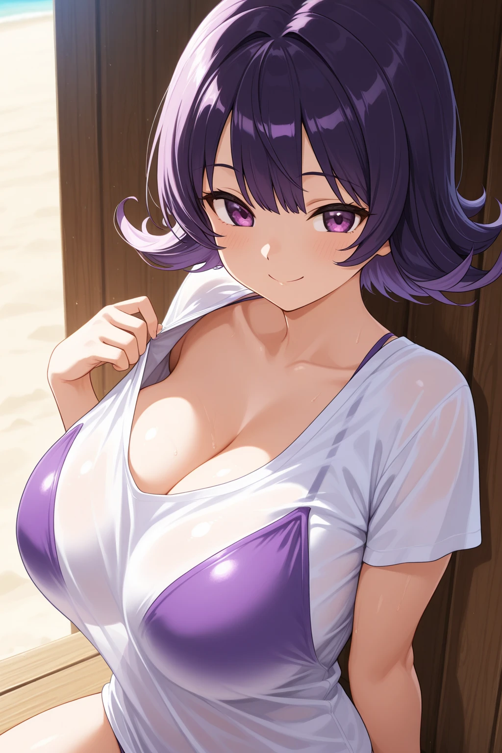 (masterpiece, Highest quality, Very detailed, High resolution, Detailed eyes), takeda hiromitsu style, 1 Female, (20-year-old), alone, Large Breasts, Cowboy Shot, Are standing, Voluptuous body，Bow-legged