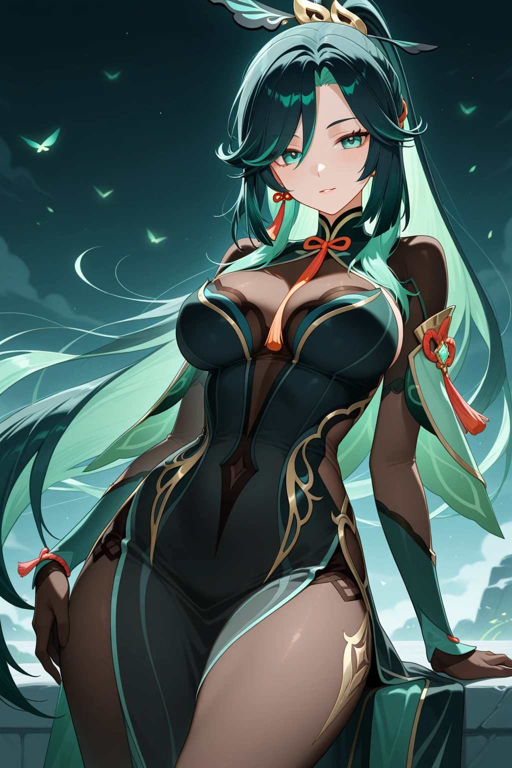 girl covered in plants leaves and petals in your body, plants and vines all over her body, Poison Ivy, medium breasts, long hair, sincere smile, imposing pose, yellow eyes, sculptural and curvy body, full body, BREAK, forest background, falling vines, nature , field of vineyards, (ultra-realistic), {extremely detailed 8k CG unity wallpaper}, Expansive landscape photography, (a view from below that prioritizes the grandeur of the character, expansive view of open field), (photo in low angle), (high light: 1.5), (low light: 1.0), (warm light source: 1.0), complex details, (iridescent colors: 1.5), (bright lighting), (atmospheric lighting), dreamy, magical, special