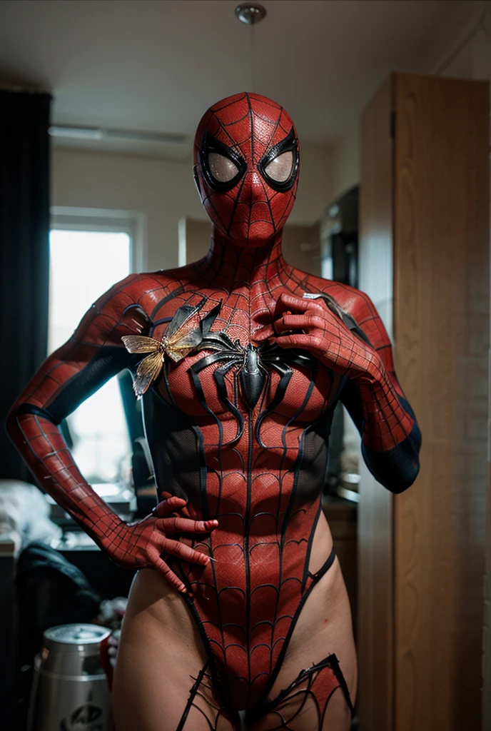 Create an image of Spider Guen without clothes