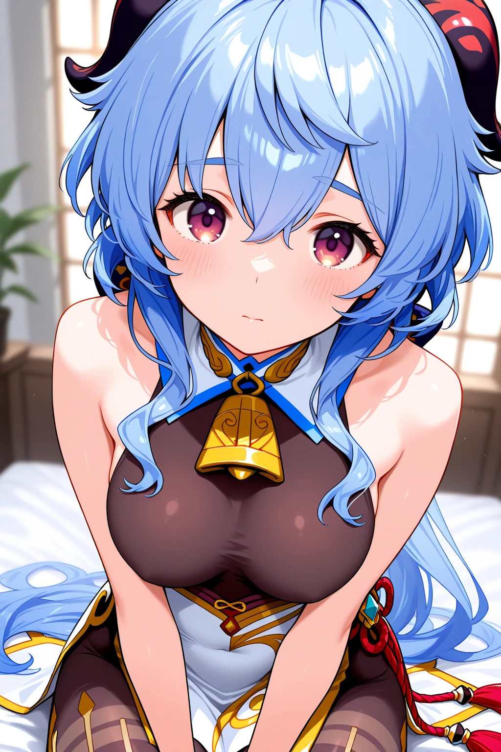 beautiful girl,masturbation,masturbation,climax,black knee socks,knee high,Drool,small breasts,female organ,twin tails,blue hair,spread your legs,masturbation behavior,Trembling body,High resolution,skirt,choker,crying face,topless,China dress