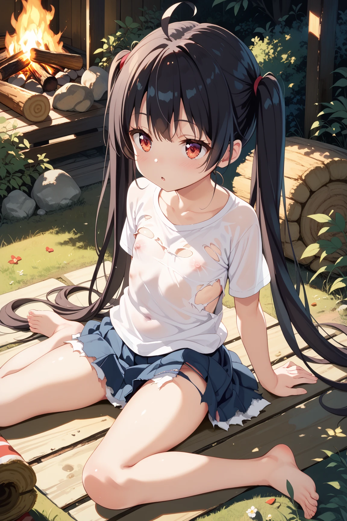 whole body,(squatting:1.3,Spread your legs),(faketail, anal tail:1.5, cat tail, anal object insertion:1.5,arms behind back:1.3),Mikan Yuuki,(collar on a leash), (8-year-old),(brown eyes:1.5), brown hair, hair ornament, hair scrunchie, long hair, pink scrunchie, (scrunchie), shirt、(flat chest:1.2),(glossy skin:1.4),
BREAK (scrunchie),(bottomless:1.5),
BREAK 夏、sunlight、garden,fear、tears、(clenched teeth),(anger:1.3)、(tears:1.3),blush、blush,close ~ eye,blush,White skin,shy,Sweat,(pussy juice:1.3),(bottomless:1.2), BREAK (masterpiece:1.2), best quality, high resolution, unity 8k wallpaper, (beautiful detailed eyes:1.6), extremely detailed face, perfect lighting, extremely detailed CG, (perfect hands, perfect anatomy),