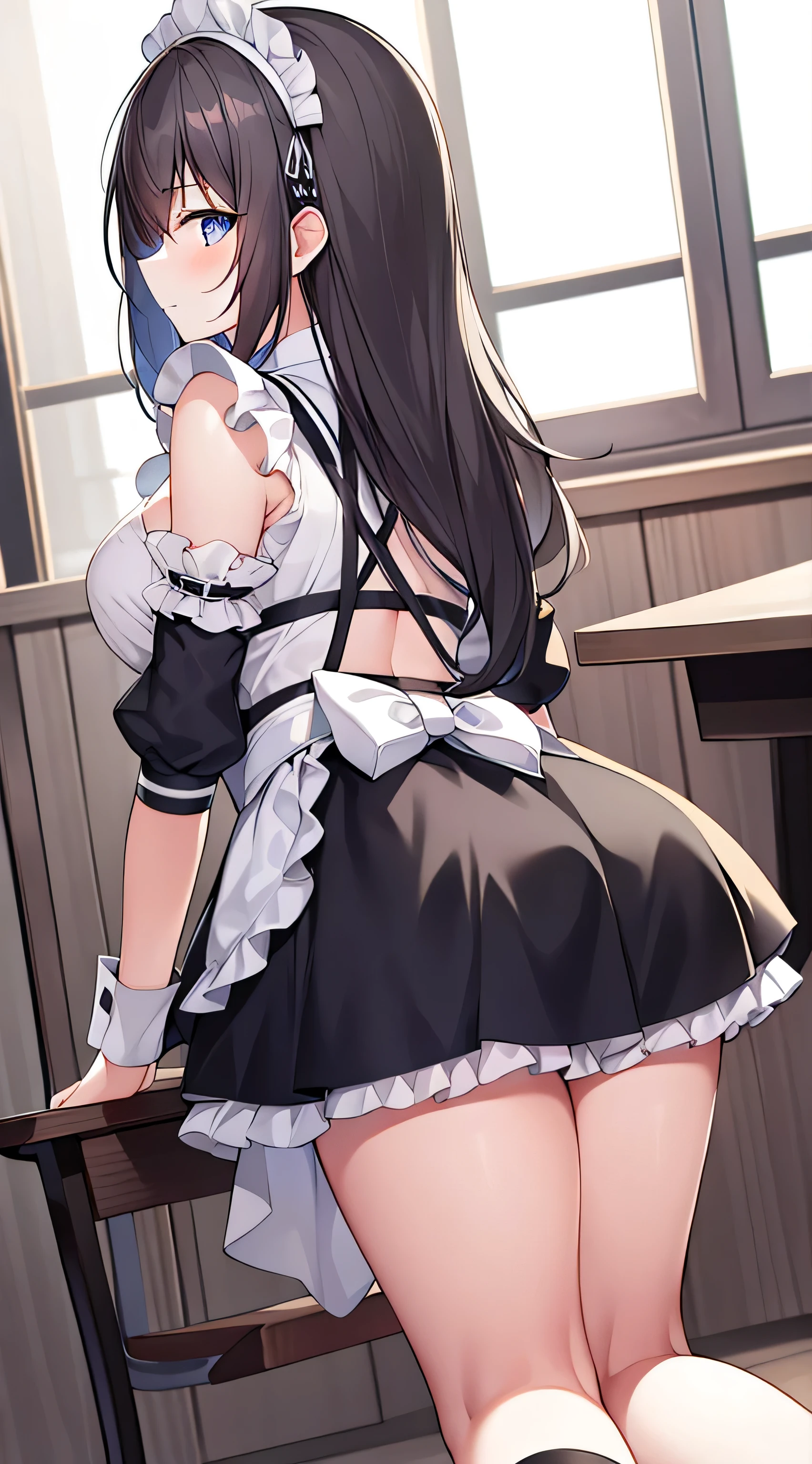 Anime girl with long hair and skirt standing in front of a wall, Lit from behind, Bend your body, chic, , Beautiful anime girl crouching, [ 4k digital art ]!!, shikamimi, Thick tail, Anime girl in maid outfit, Butt, lower angle,(Hands on hips),(Put your hands on your hips),(masterpiece), (One serious civil service commissioner: 1.3), (Super thick and plump body: 1.3), (巨大な胸とButt)), (Small Head: 1.2), (Very small uniform)), (Shiny skin: 1.2), (A speech while crouching in the stands in the schoolyard in the morning)), {fat},1boy, penis, doggystyle, from behind, spreadassms, chubby body, fat body, short,ultra detailed, masterpiece, best quality, blush, a woman, rolling eyes, open mouth, school girl, wearing , wearing glasses, classroom, sunset, light particles, hdr, brown grey hair, midium wavy hair, shiny hair, bang, single braid, clear grey eyes, Smiling Kiss, Tongue Out, アニメ ,orgasm face, sexual climax, bitch, back shot, back view, low angle, from below, back view, arched back, looking back, all fours, chubby body, BIG ASS , saliva, BBW, slender waist, anal, seiza, hands on head,white eyes, Hand Drawn, Showing Ass, Bobcut, Knee socks, (Super thick and plump body: 1.3), Butt sticking out, Close your legs, seiza, spread legs, pleated skirt, Stretch your arms back, long pleated skirt, Buttがみえない, Buttが隠れる, Arms folded behind back, Super big butt, Awesome numbness , Plump , Chubby, Butt sticking out,