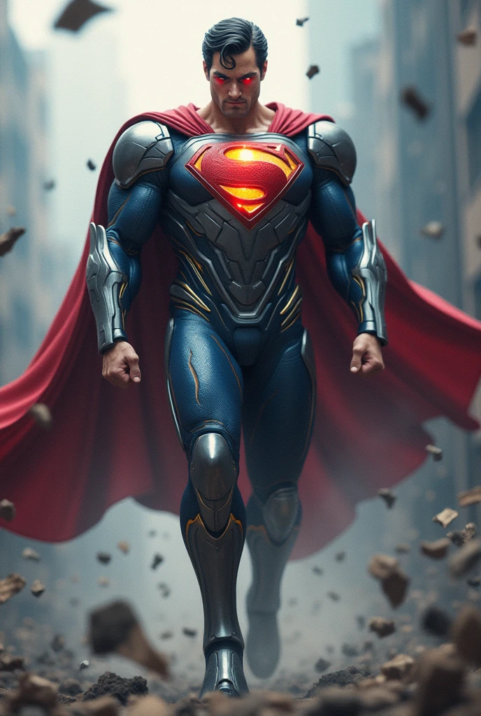 Superman in ironman suit  without mask 
