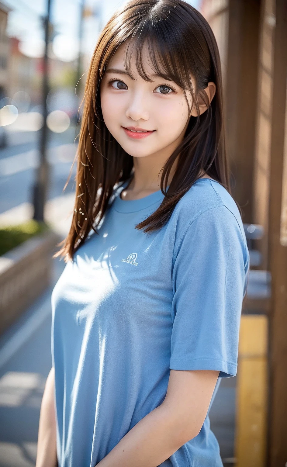 Best image quality (8k, High resolution, masterpiece: 1.2), Very detailed, Random Hairstyles, 26-year-old woman,
Extraordinary beautiful girl、Cute and beautiful face details、(Dealing with the Children_v1:0.008)、
score_9, score_8_upper, score_7_upper,
situation: A girl is enjoying a picnic in a tulip field。
clothing: Casual T-shirt and shorts、sneakers。
Pause: Sitting on a picnic sheet、Spreading out a lunch box。
Camera angle: Aerial shot from above、A photo of a picnic sheet and a tulip field。
,Active stop temporarily ,
On her side、The thunder danced。
Focus on the upper waist
, Random cute poses ,Big eyes ,Puffy eyes , Heart pupil, blush , Big shy smile , salute