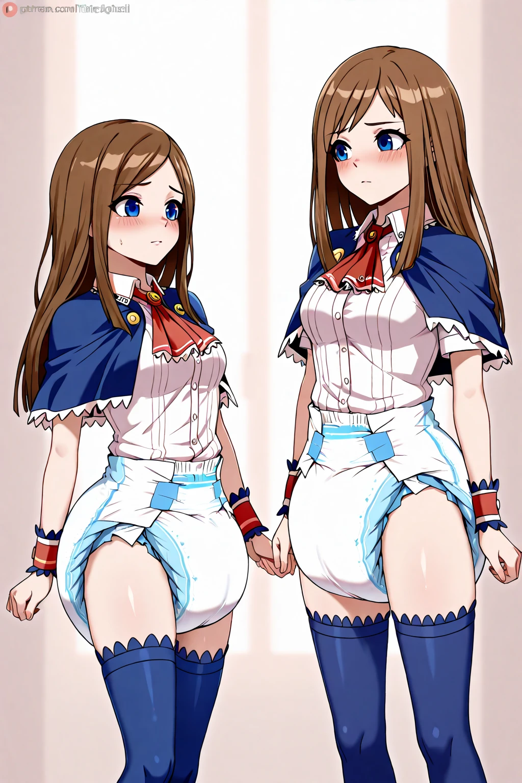 masterpiece, best quality, autumn outfits, solo, ((white background)), multiple views, thong, character sheet,