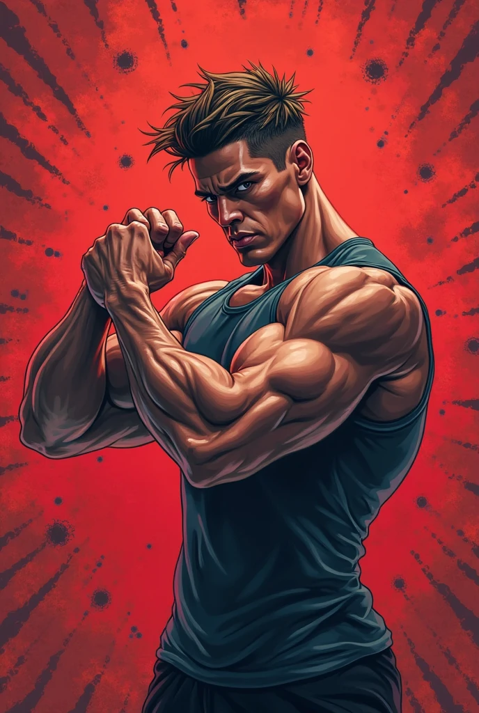 demon couple, red skin, gym wear, muscular, realistic --auto --s2