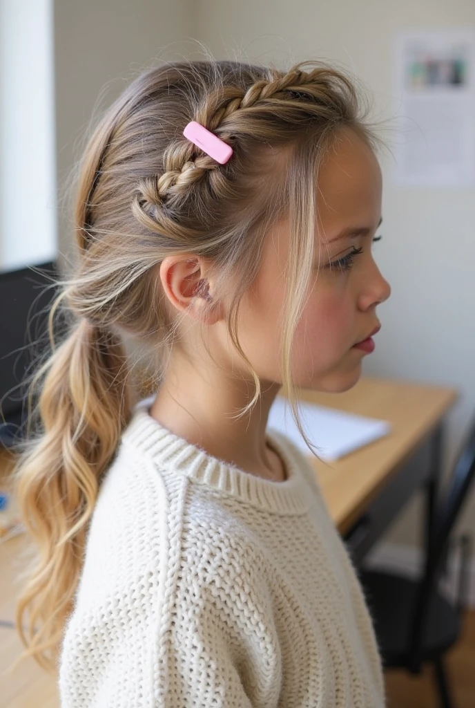 GIRL BLONDE CHILD LONG HAIR BRAIDS, holding a pink cell phone in her hand, girl making a phone call, cell phone, checking her cell phone, child, toy business photo, pink girl, high key, high-key, cell phone, next generation, holding a very advanced phone, children, girl, giga, precious, playing, gadgets, photo shoot