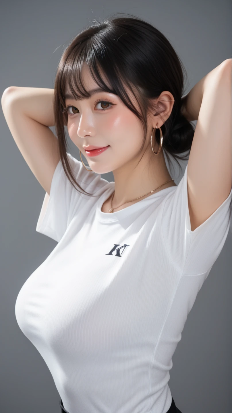 ((best quality)), ((masterpiece)), (detailed), perfect face, 
((best quality)), ((masterpiece)), (detailed), perfect face, mature female, thicc, she has a jiggly fat round belly, busty, thick neck, thick body, better known as amouranth, powerful and sexy huge, thight cloths, she is facing the camera, sie boob, curvy figure, bob hairstyle , full body, chubby cheeks, chubby face, chubby arm., Bbwchan, short hair, wearing shorts pants, wearing cape, wearing a t-shirt, 