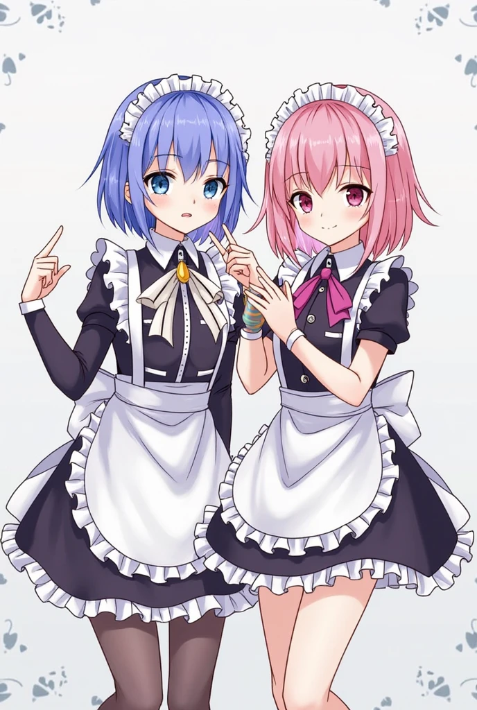 Character Rem and Ram from the series " re-zero ", News, looking forward with a passionate gaze, very excited and with their nipples on display