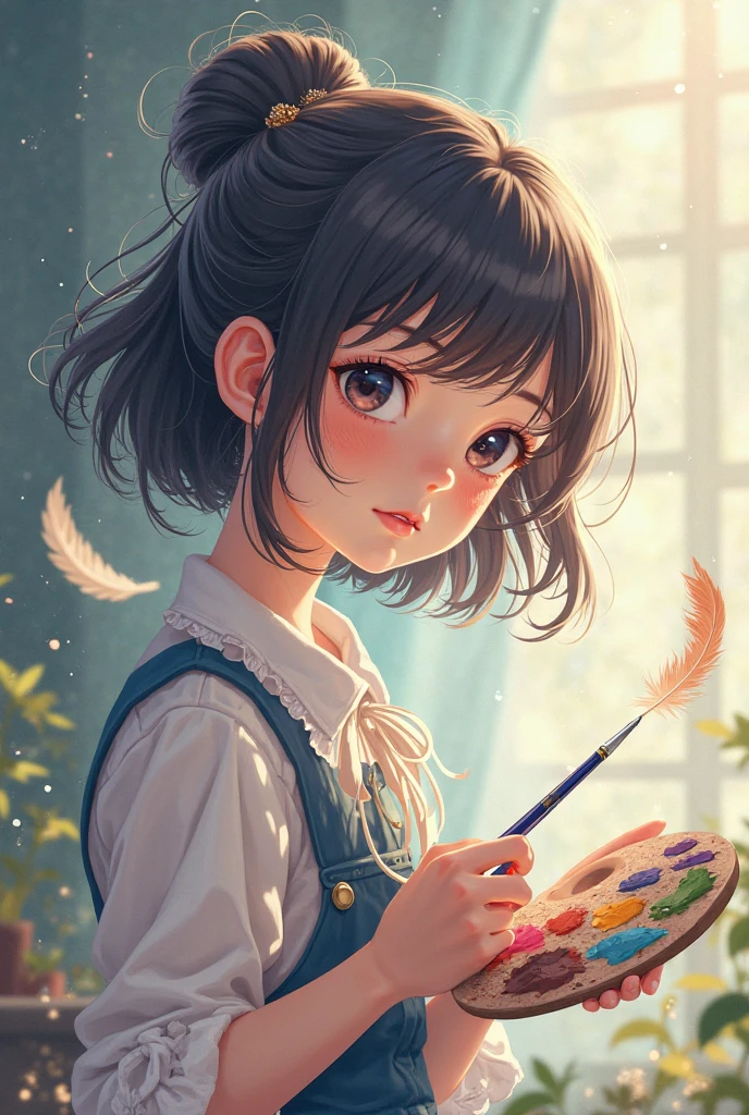 A bottle decorated with colorful flowers, trending on artstation, sharp focus, studio photo, intricate details, highly detailed, trending on artstation, sharp focus, studio photo, intricate details, highly detailed, by greg rutkowski, kids story book style, muted colors, watercolor style, kids story book style, muted colors, watercolor style