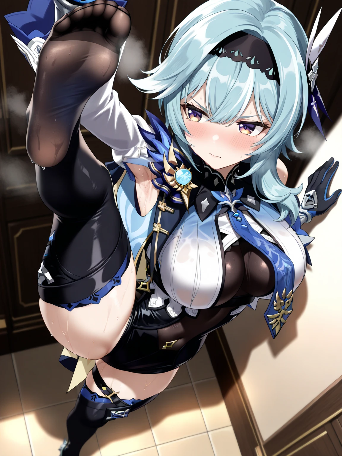 (dynamic angle:1.3, front view:1.1, breast focus:1.3, from above:1.1), (((Masterpiece))),(((Super Detail))),(((in 8K))),(((best composition))),(((Rim lighting,Fireglow effect,deep shadow))),solo),Beautiful fingers,Detailed finger features,(Detailed hair features:1.7),(Dynamic and sexy bending pose:1.3),detailed facial features,detailed clothes features, (perky chest:1.1), (pointed chest:1.3), delicate beautiful face, Bright blue eyes, cute eyes, sparkling eyes, Big eyes, beautiful detailed eyes,(masterpiece), (best quality), detailed, 1 girl, soro, twintails, long wavy hair twintails.hairs between eyes,dark green eyes ,dark green hair, (magical girl:1.2), bow, dress, (pink:0.6), over legwear, boots, too many frills, too many bow, standing,striped panties.magical stick, mechanical stick, magic cercle, flying,
