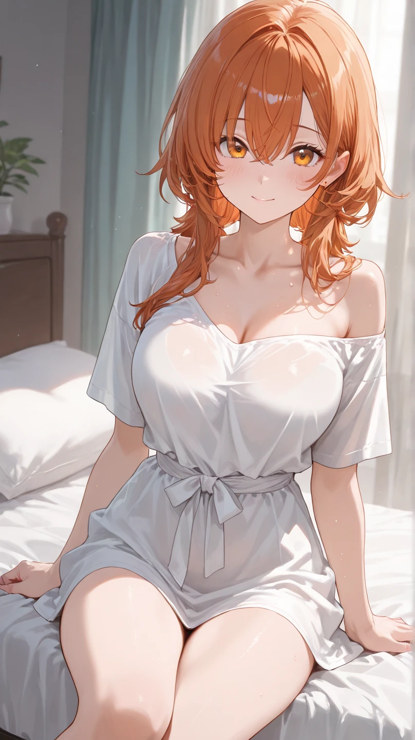 (masterpiece, best quality:1.3), 1 girl, 独奏, teenager,(top quality eyes:1.3),18 year old girl、Loungewear、one piece、bed、My Room、Normal size breasts、cowgirl position, back shot, masturbation, dildo