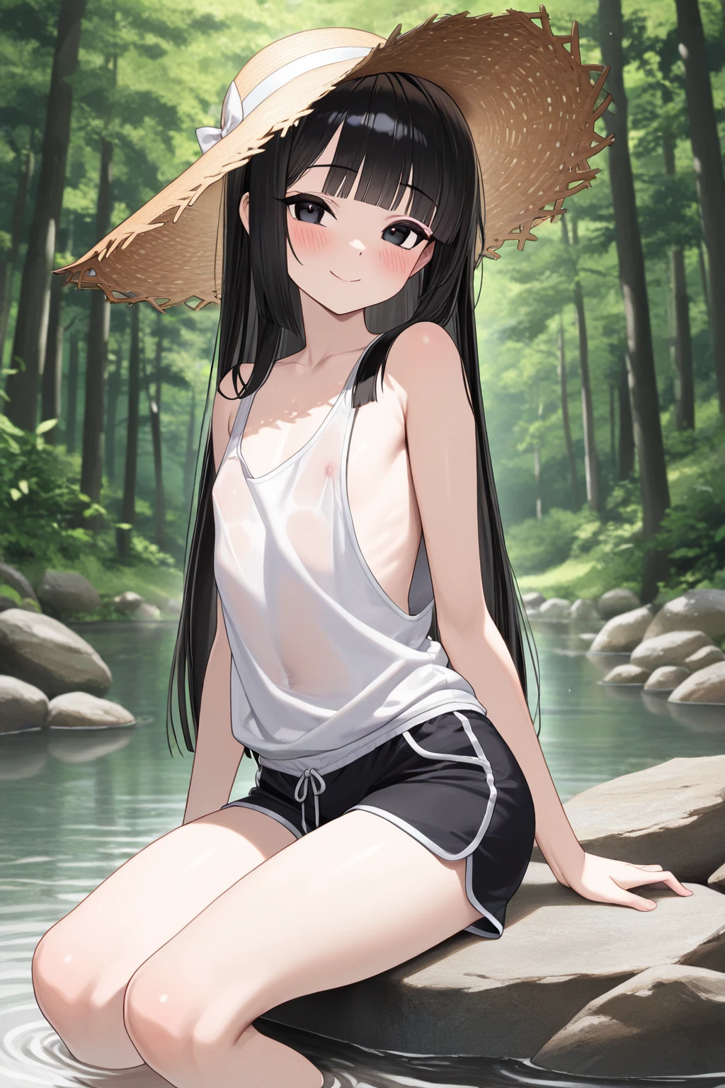 (masterpiece, best quality), female adolescence, brawny, central asian, chestnut eyes,  aquiline nose,  round jaw, round cheeks, straight forehead, square face shape,   , dark auburn
 braided haircut hair, pity
 wearing __bo/properties/color__    linen    mosaic
 boyshorts, zebra print    __bo/properties/color__
 striped bralette, flats, flower headband, 
, hands on cheeks, displaying surprise