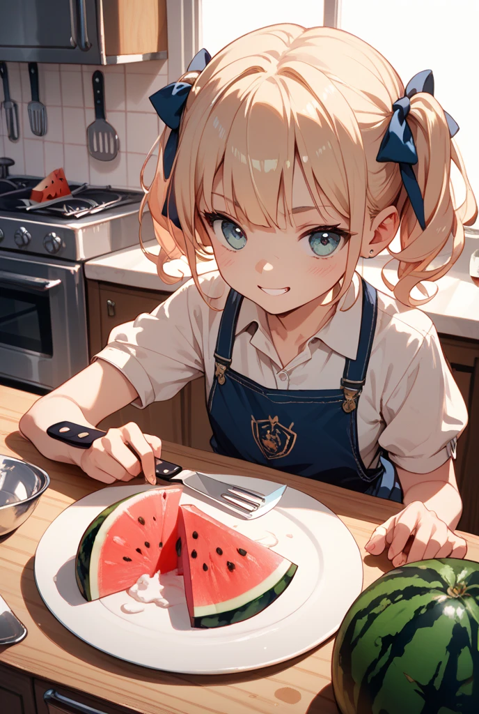 Micro bikini girl making curry pizza