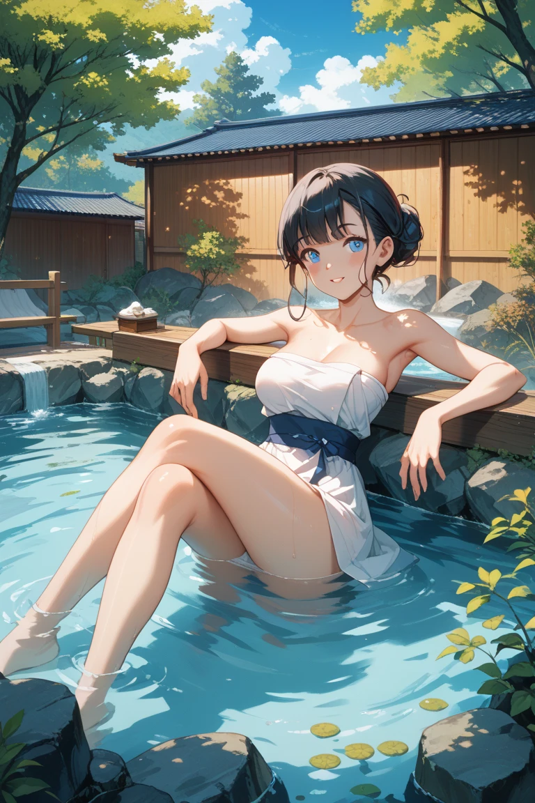 Soaking in hot springs,full bodyesbian,schoolgirls