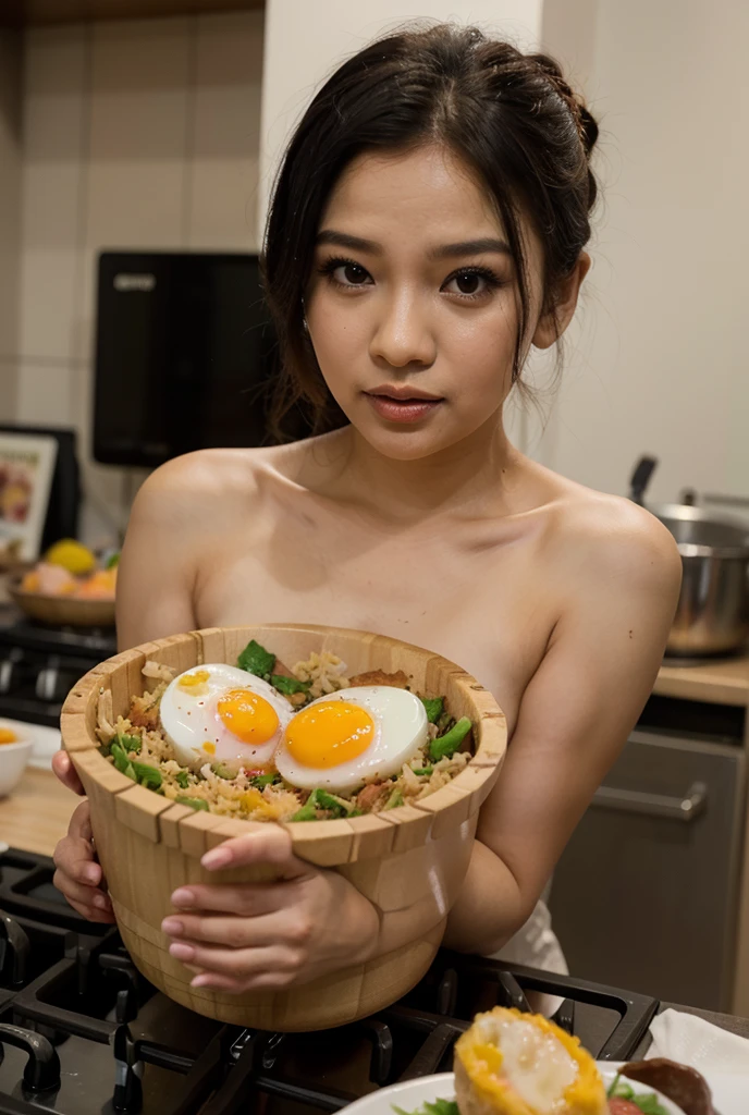 (((shot from above))),Cowboy shot, white skin, (masterpiece: 1.4), (best quality: 1.4), beautiful girl, ((nipples: 1.1)), cute smile: 1.2, teeth, ((big breasts)), ((model body) ) ), Japanese, 20 years old, cute face, (sad face: 1.2), ((bondage costume)), bondage, harness, O-ring, line of sight, short hair, barbecue, grilled meat on a griddle, ((full body) Wet water, wet hair)), (((a lot of grilled meat around the woman)))), (((lying on the iron plate, on her back))), (whole body: 1.6),,(((Exposed breasts))) ,(((Nipples exposed))),
