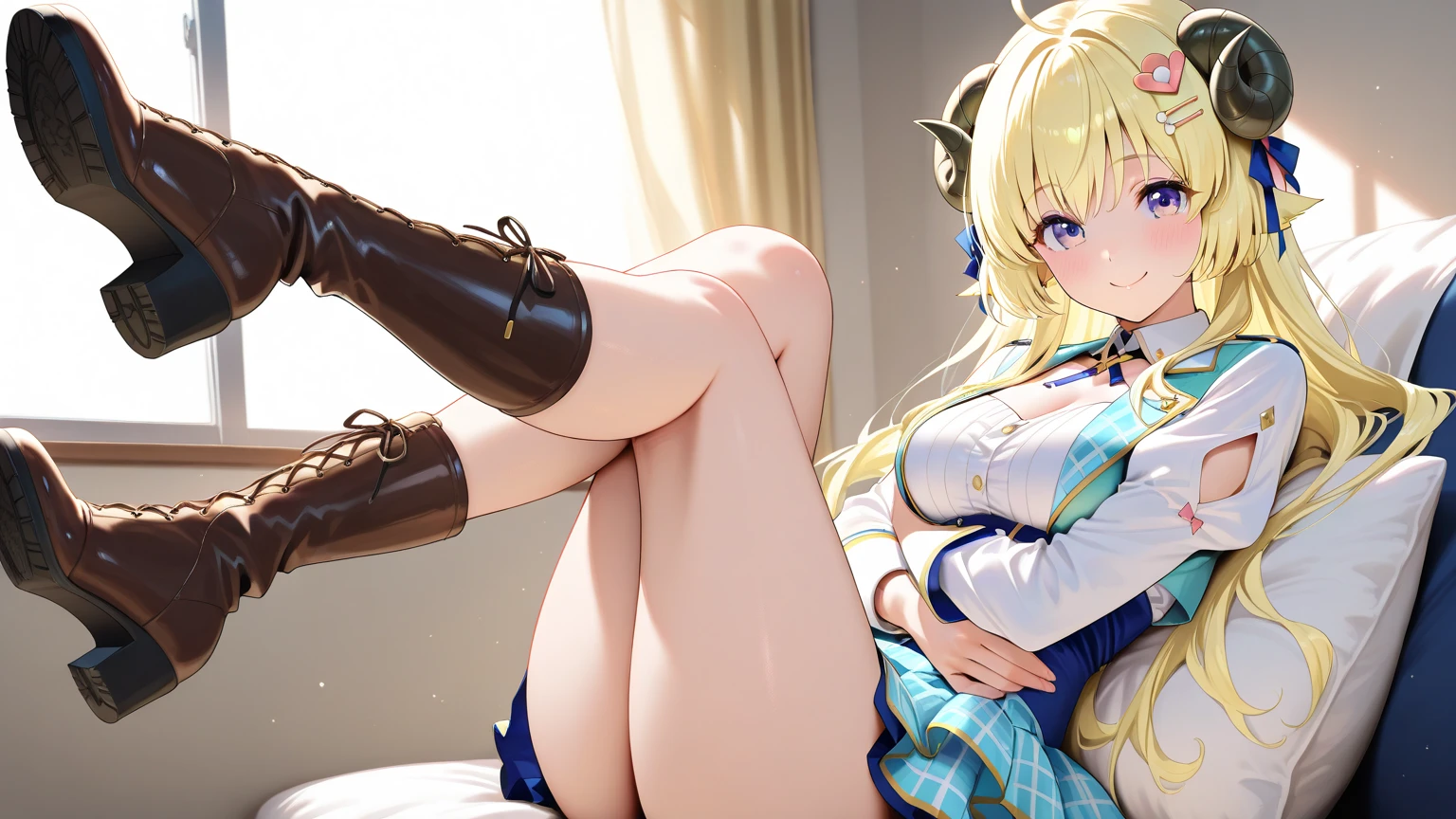 Four women、teenager、Girls' School、classroom、Crowd of schoolgirls、high school girl、Smiling with teeth showing、Blazer uniform、Gingham check pleated skirt、Short pleated skirt、黒Gal、Gal、Tight panties、Colorful manicure、Low - Angle、Spread your legs、Galピース、Galポーズ、黒のsatin panties、blonde、 Side Ponytail、Gal化粧、Heavy makeup、mascara、Dark eyeshadow、Brown skin color、Beautiful woman、Very thick thighs、Big 、Big Ass、Unbuttoned shirt、loose socks、Scrunchie、Acme Face、Best image quality、High resolution、masterpiece、super high quality、Spread your legs、satin panties、Satin Bra、とてもBig Ass、Very large breasts 、blush、4k quality、blush、Cowboy Shot、{Highest quality}, {so beautiful}, {Very detailed}, {Best illustrations}, Browsing Caution, Cowgirl、Bang your hips up and down、Riding on top of a male student、Inserting the penis into the vagina、Show your vagina、fuck、have sex、Cowgirl fuck、周りの女生徒もfuck、Orgy