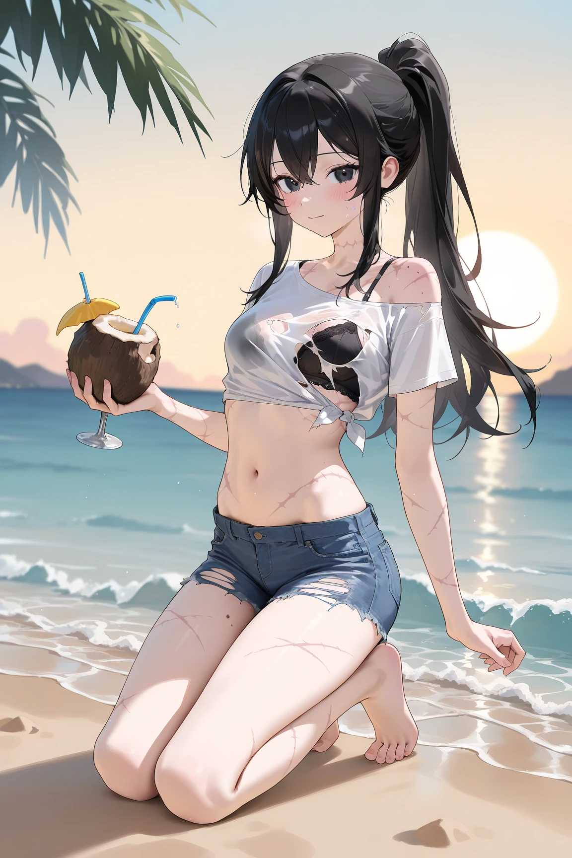 girl、かわいいgirl、（Small breasts、A Cup）、Flat chest、naked、panties、In underwear、skirt、