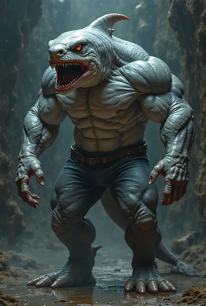 T-rex, Tyrannosaurus, Scales, Dinosaur Claws, Dinosaur Tail, Changing Clothes, Bedroom, Removing Clothes, Naked, T-shirt on hand, Clothes on floor, Muscular, Big Pecs, Pectoral Muscles: 1.1, Muscles: 3, Looking at camera, Open Mouth, Dinosaur teeth, Correct Anatomy, (realistic  Shadow, Camera peeking at the bedroom door, Depth of Field, Anthro,     High Quality, Best Quality, Bulge, Scar on pectoral, tattoo on pectoral
