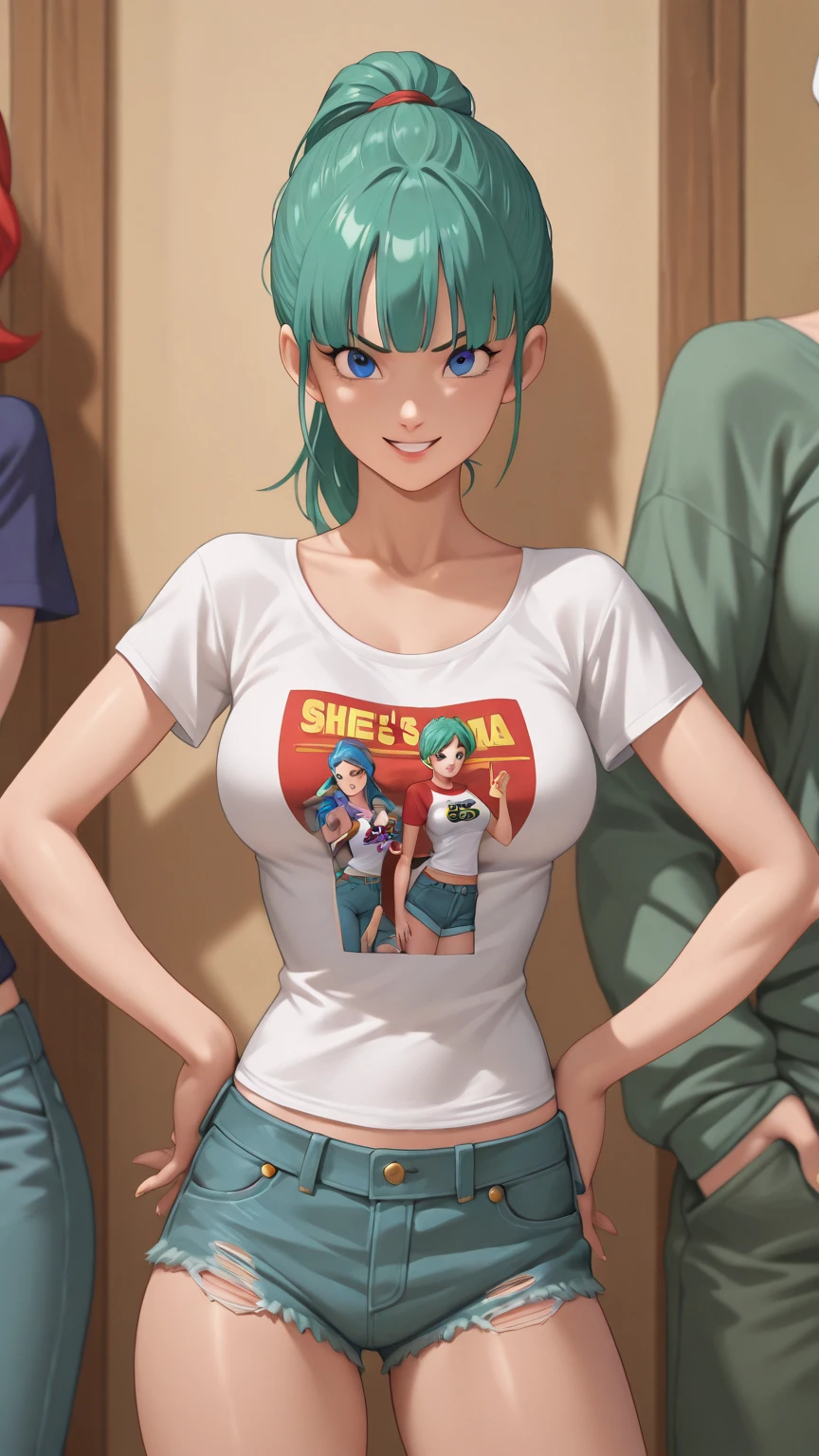multiple Waifu, mothers gathered , smiling, milfs, masterpiece, curvy, breasts, moon, full moon, gloves, multiple girl, clenched teeth, cleavage, large breasts, teeth, maroon hair, brown hair, grey hair, ((white tank top:1.6)), blue eyes, rating:explicit,rule34, hardcore, tits,(( high ponytail:1.4)), clenched hands, night, sky, ((brown cargo pants:1.4)),(white skin:1.4), bare shoulders, blue hair, clenched hand, rating:questionable, (((multiple  characters:1.5))), belt, solo, angry, lip biting(gigantic and massive tits:1.1), breasts, official illustration, illustration, detailed face, beautiful intricate eyes, curvy milf, 1:2), closeup, titsnipples