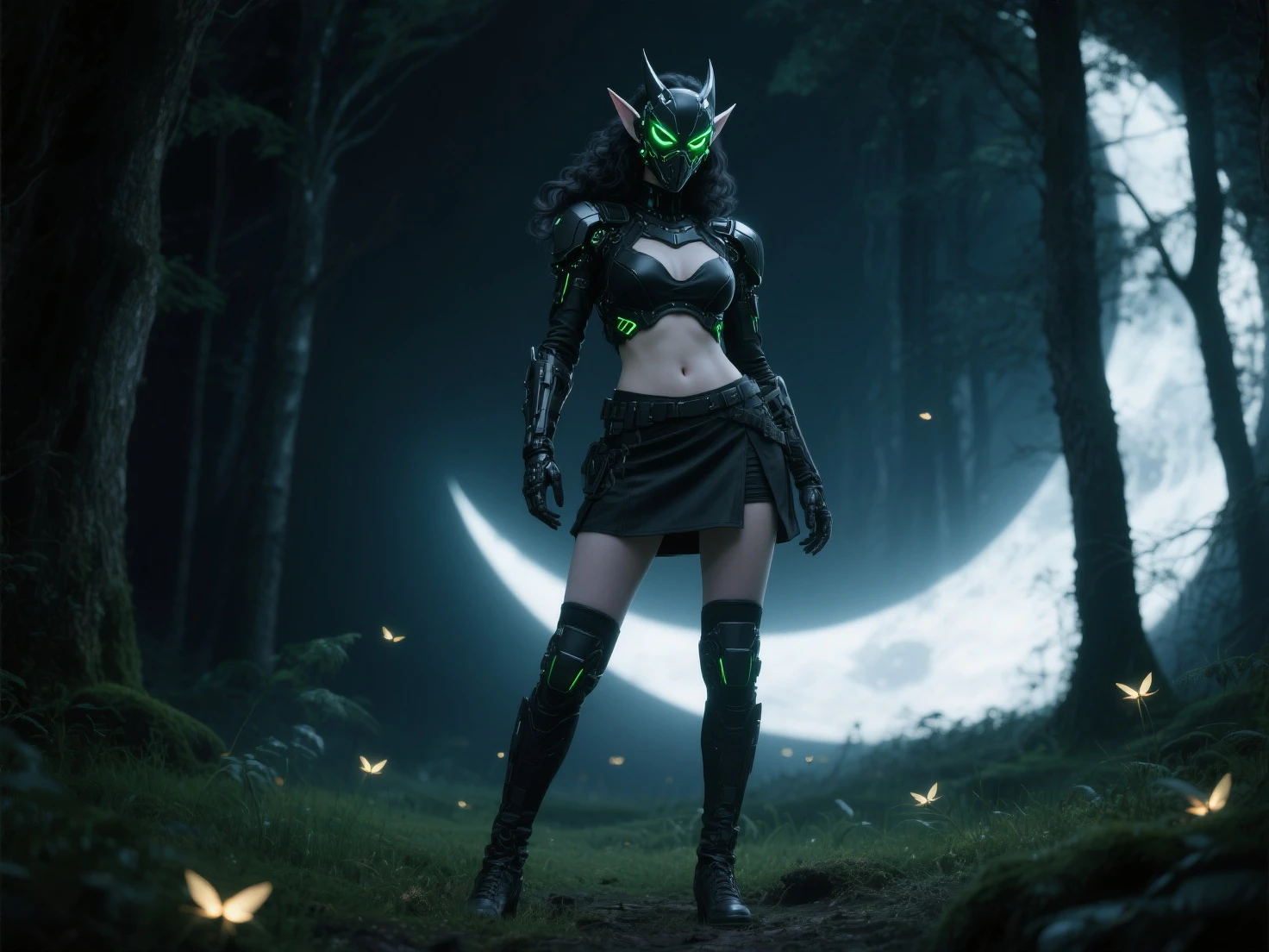 masterpiece, high quality, 1 beautiful girl is a elf druid wearing leaf clothing in a forest with fireflies and plants on her face by greg rutkowski makoto shinkai tian zi kim jung jia rule of thirds golden ratio lighting trending pixiv fanbox concept artstation hd 8k octane render cinematic dramatic light. dynamic volumetric studio lights god rays ray tracing highly detailed beeple wlop lok duong ilya yuume nikolayama rendered unreal engine 5 4K 3D key visual official media matte painting digital illustration landscape character design atmospheric environment cyberpunk 2077 iridescent colors pastel vibrant colours scheme rainforest neon glow aura fantasy specular