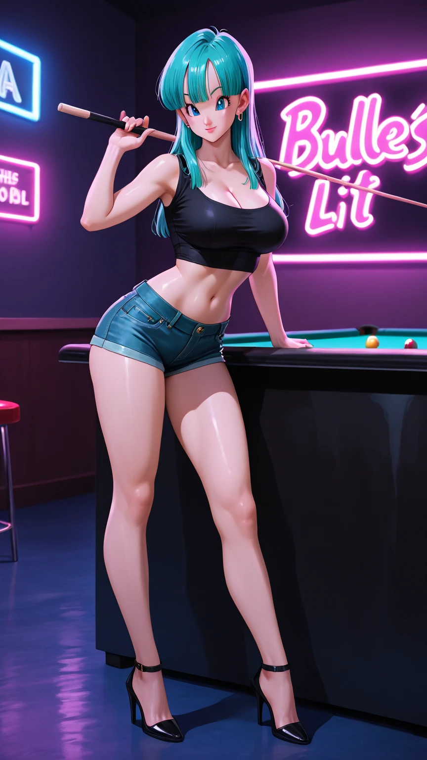 score_9, score_8_up, 1girl, solo, rosalina, style parody, thick outlines, blue lingerie, sleeveless, strapless, cleavage, indoors, bar,