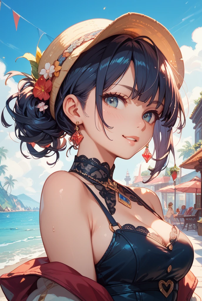 Girl, hug breast:1.8, sexy, upper body, nanami