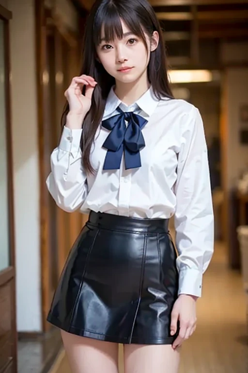 (8K、Raw photo、Highest quality、masterpiece:1.2),(Spread your legs wide,Legs wide open),(Long Bob Cut),Staring at the audience,Viewed from the front,strong,erotic,student,Light green Bra,White skin,knees,(Black Pantyhose),Absurd,Small Face,前hairを真ん中から分ける、The forehead is visible,(Embarrassed,eyeを細めて,Glare,strong,skinny,Sanding,Rage)、masterpiece,Highest quality、Ultra-high resolution,Raw Panties,Len,Beautiful poop,One person, solo,whole body、cute、Back to Students,JK ,high school girl,Japanese women,standing,(Photorealistic:1.37)、Photon Mapping,Realistic、cute顔,茶色のeye、Black socks、(Red bow tie)、Radio City、物理ベースLenダリング、prospect、Depth of written boundary、Blurred Background、picture,Girls、body,Beautiful feet, Long legs, Thin legs,Tie your hair into one strand on your chest,(前hairが見える), hair, Lips, green_eye, Nose Soft,(Light blue shirt), (Navy, blue and white checkered pleated skirt), kneesが見える,See-through clothing,, thigh, black cotton socks,Nogizaka idol, , Japanese Ido、Big ample breasts、Cleavage、Unbutton your shirt to reveal your chest、(The detailed shape of a woman's pubic hair is clearly visible: 1.4), Masturbation Girl,whole body写真、Roll up the skirt yourself、Super Definition、loafers、No pants、No pants、Very good、Very good、No pubic hair、The genitals are wet、In a hotel bed、Dimly lit room、Black kneese-high stockings、Black kneese-high socks、