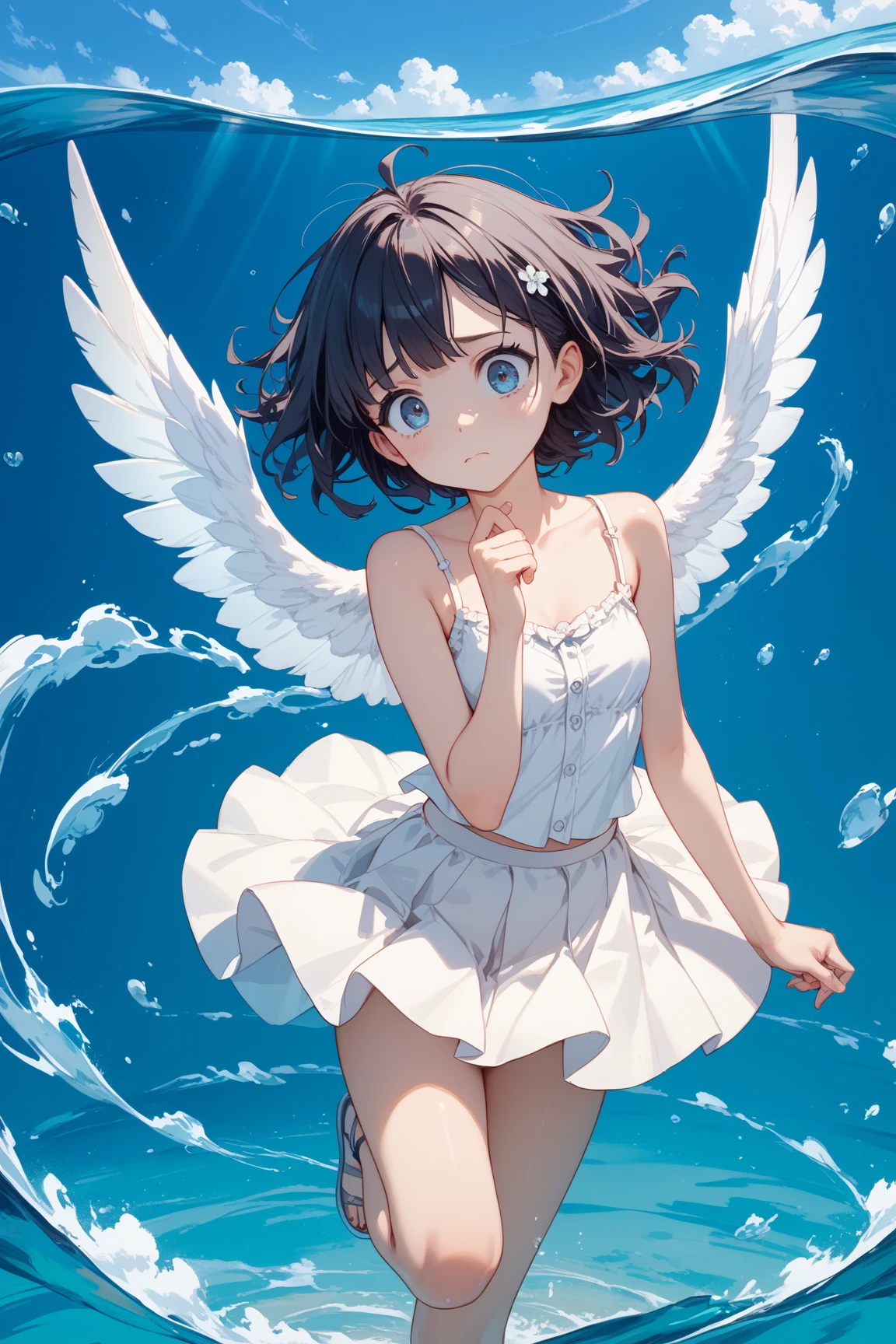 highest quality, masterpiece, ultra high resolution, 1 girl, cute,  prison, dim lighting, black hair、short hair、lots of sweat、straddle、blush、wince,(orgasm:0.5),waiting for tongue,Crying hard, (trembling:0.1), pussy,  saliva trace,(spread your legs)、(parted lips:1.3),(half open eyes:1.4),(feeling weak:1.5),(tears:1.5),