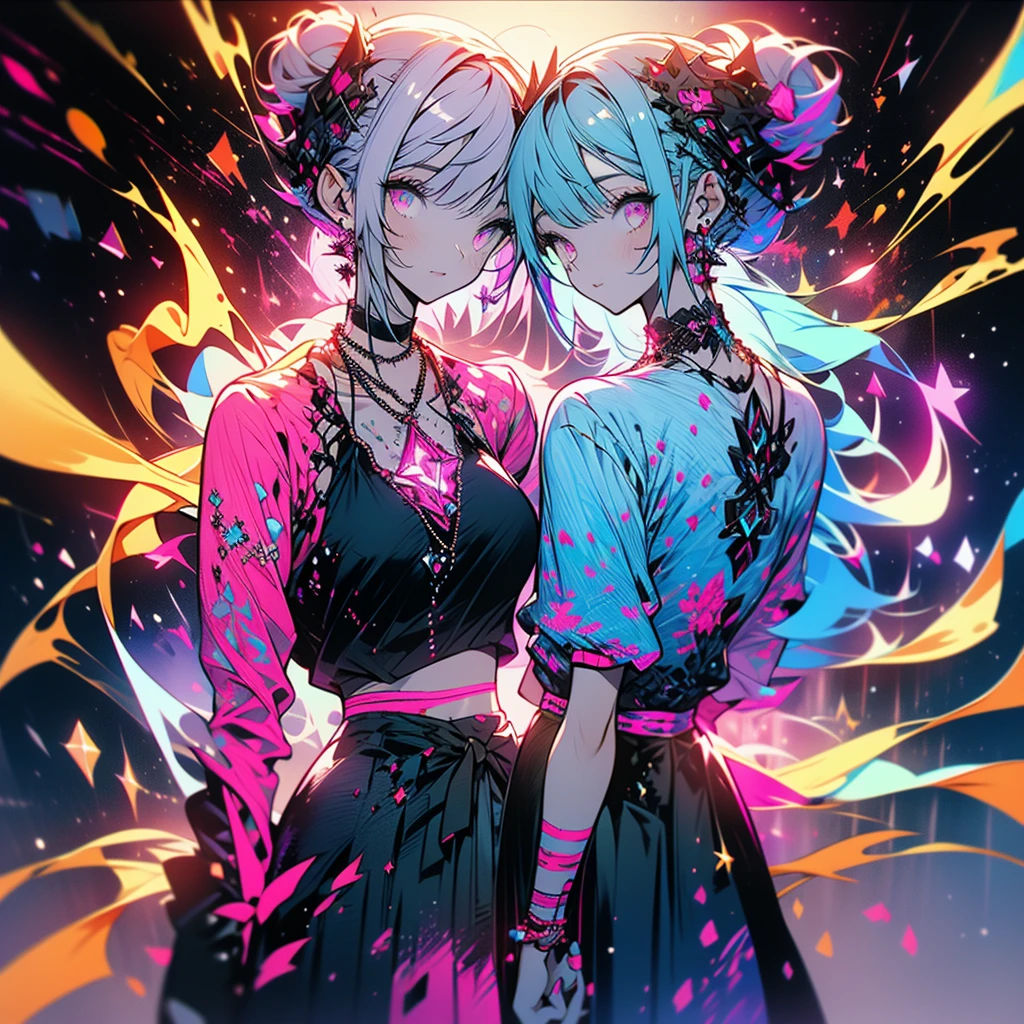 (masutepiece) ((Kaleidoscope)) ((Harmonious)) (ultra-quality) (very exquisite) (Professional Balance) (absurderes) (Wide Shot) (1人の女性) ((Upper body)) ((fullllbody)) ((G Cup Breasts)) (Fine-grained body lines) ((realisitic:0.75)) (zettai ryouiki) (Hi-Res Textures) (Clearly draw the shape of the nose) ((Exposure 1:0.25)) (((Shiny skin))) (X Hair Ornament) (Ornament Heart(Bracelet、gargantilha、ear ornament) (((((Beautiful little bun hair in yellow color))))) (Wave hair) ((((faithfully、Depiction of correct finger alignment)))) ((((faithfully、Depiction of the correct hand)))) (It clearly depicts the reflection of small white light in the pupil, which adds depth to the pupil) (((top-quality、Elegant yellow detail eyes))) (((Ultra Definition Masterpiece Highest Quality:1.2 4DCG high quality))) (Highly detailed face and eyes) (24-year-old woman) (Model body type) (Slender and long legs) (A slender) (mascara) (eyeshadows) (eye liner) (Glossy lipstick) (lip stick) (((((Rainbow × Angel Ribbon× Micro Micro Bikini × Ruffles))))) (((((Boob Pudding G Cup))))) (Photorealsitic) (8K Character Concept) (((32K HD image quality...)) (conputer graphics) (angelicales、pastels、Feather 1:1.5) (((((Uniform Skirt Mini))))) (Freedom of movement、evolve) (((Add charms to the background))) ((((angelicales)))) ((((Angel's Big Wings 1:1))) ((((Background school hallway))))) (((crosswind))) (((Panchira))) (((Skirt that holds down by hand))) (crosswind) (Flip-up) (((Marilyn Monroe))),nardack,,extended downblouse, large breasts, shirt, nsfw,, more prism, vibrant color,