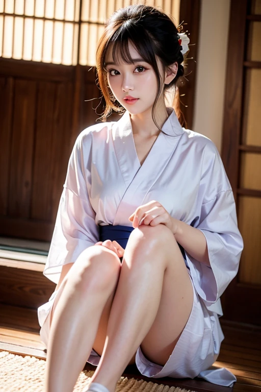 ( (8K:1.27), Top quality, Masterpiece, Super high resolution:1.2) Photo of a cute Japanese woman (Beautiful:1.1),4K Ultra HD,,Tickle the underarms,Turbulent posture,Turbulent posture,Spread your legs,Spread your legs,You can see barefoot,pretty legs,The are visible