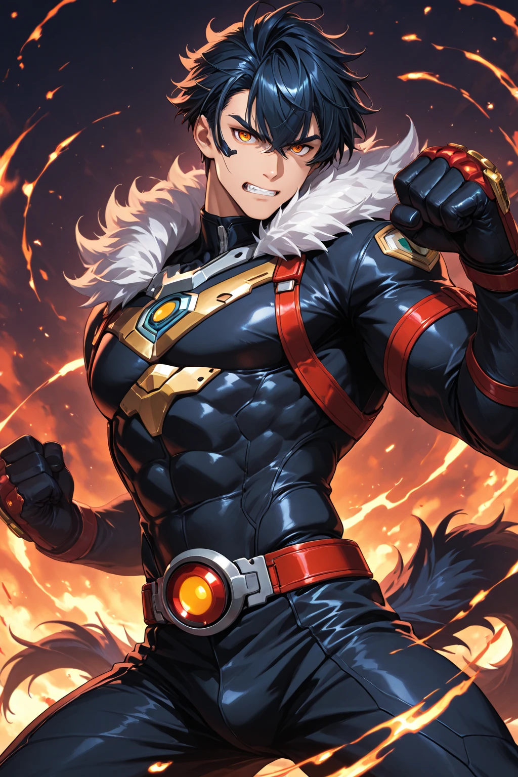 《the original god》Arataki Kazuto  , male people， chest muscle， Sexy , Venom symbiote for your body, Black mucus of the body , into venom, venomize，Black bodysuit，Abs，（Adult male）（（Venom possession，venom symbiote）），((Masterpiece)), ((Best quality)), Ultra detailed,((illustration)), Dynamic Angle, Detailed light, (Delicate eyes), Floating, 1boy, Male focus, Head, Clothing, Yellow eyes, necklace, tattoo, (Forehead:0.8), (ahoge:0.8), jewelry, whaite hair,apathy，Ray， chest muscle， Sexy , Venom symbiote for your body, Black mucus of the body , （into venom）, Venom，frontage，Bust photo，White tight-fitting top，spiderman outfit，style of anime4 K， 4K anime wallpaper， Badass anime 8 K， 4 k comic wallpaper， young anime man， Anime boys， Anime wallpapers 4 k， Anime wallpaper 4K， High quality anime art style， Anime moe art style， Anime art wallpaper 8 K， Anime art wallpaper 4 K， RGB lighting，