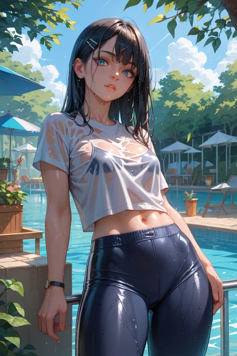 3 females，3 years old，bit girl，Small loli，huge-breasted，Pornographic exposure， 独奏，（Background with：bamboo forrest，lotuses，lotus flower，exteriors，Lotus pond） She has short black hair，Qi bangs，Doll head，standing on your feet，Sweat profusely，drenched all over the body，3 women sleeping side by side on their backs on the grass，seen from the front， hair straight， mostly cloudy sky，（（（tmasterpiece），（Very detailed CG unity 8K wallpaper），best qualtiy，cinmatic lighting，detailed back ground，beatiful detailed eyes，Bright pupils，Black eyes，（Very fine and beautiful），（Beautiful and detailed eye description），ultra - detailed，tmasterpiece，）），facing at camera，A high resolution，ultra - detailed），revealing breasts，Bare genitalia，  Bulge，legs are open，Raised sexy，Camel toes，Flushed complexion，Open-mouthed，frontage，elementary student，（Black baseball jacket，Sailor uniform，White panties，black sneaker shoes，nakeness）