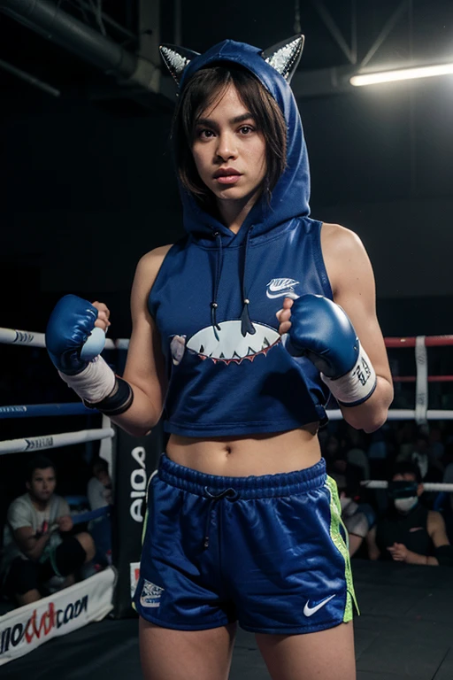 Looks like Alia Bhatt,slightly chubby,wearing black boxing gloves,purple boxing gloves,boxing ring,sweaty,tired,exhausted,arms raised,both arms up,boxing gloves on both hands, intricate details, red outfit,(ArtStation:1.2),armpits,sweat,sweaty,sweaty armpits,arms up,showing armpits,awesome armpits,eyeroll,red outfit, red blue arm warmers,blue arm bands, blue arm warmers