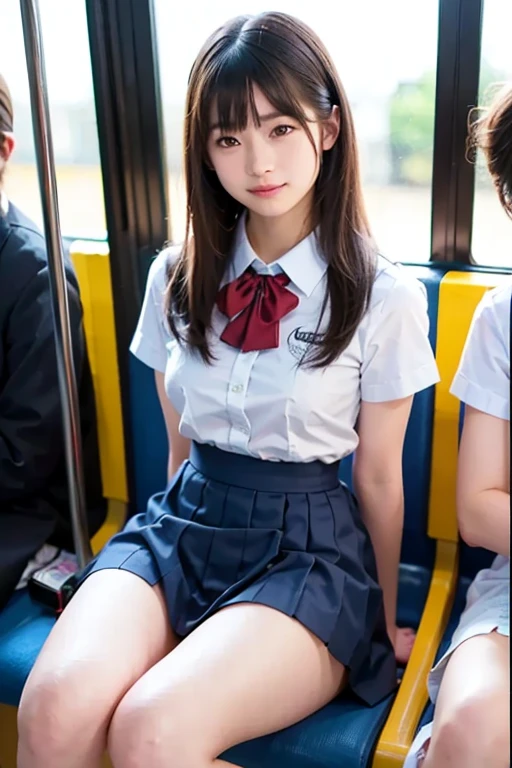 8K, RAW portrait of (japanese woman),masterpiece、(Photoreal:1.1)、realistic, ultra high resolution, highest quality, real life photos ,( When evening comes :1.1),(((show off your nipples:1.4)))、((visible nipples:1.4))、On the train、
((((1 girl:1.5)))), (((電車内でスカートをたくし上げてShow off your genitals女子高生:1.4)))、(cute face:1.3)、日本の1 girl,((Two Japan High School Girls))、((1 real high school girl))、((Japan High School Uniforms:1.6))、 black hair,(Depth of written boundary:1.3)、 ((dark brown eyes:1.2))、(real skin texture:1.3)、(An immersive atmosphere:0.8、chiaroscuro:1.2) 、(ルッCビューア:1.3)、((embarrassed look:1.3))、((red cheeks:1.1))、((from belowの天井:1.2))、((非常に小さなシルCのパンティーを履いている))、((Show off your genitals:1.4))、((Woman rolling up her skirt))、((from below:1.19))、((股間にCローズアップ:1.41))、((Emphasis on genitals))、The cutest girls in the world、((spread your legs to the side:1.4))、((Are crying:1.2))、C