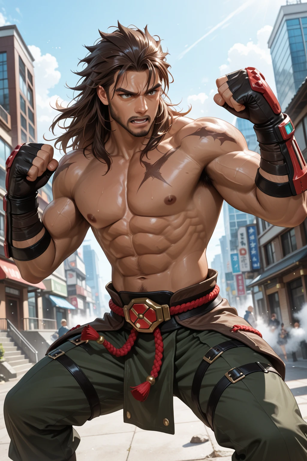 show off thick arms to the audience，closeup of arms，Shoulders exposed，Stout arms，A mais alta qualidade de imagem，Pessoas do sexo masculino，Child，1 menino，jovem e bonito，Shoun，cabelos brancos，Cabelo liso curto，Pele escura，Anime peito grande，anime wallpaper，sozinho，Foco Masculino，cuecas，Dilation of the pectoral muscles，capa vermelhirilha saliente，Fundo Urbano，Espalhe as pernas，sexy,(master part, best quality),meias brancas longaotas Red Martin，strong,