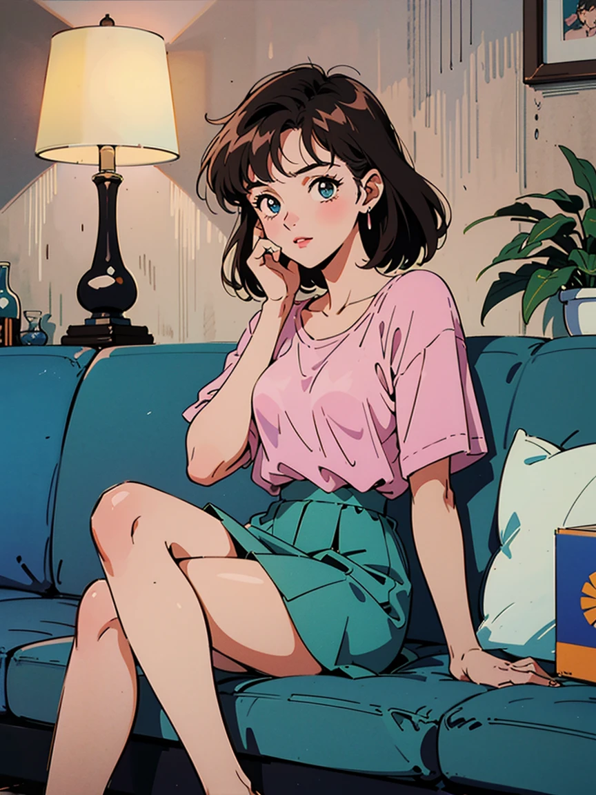 supper:
A young character is lying in his bed, Listening to music on headphones. The room is cozy, with retro 80s decor.
scenario:
A large glass window in the background shows heavy rain outside. Drops run down the window, creating a melancholic and nostalgic environment.
visual style:
80s anime, with distinctive strokes and vibrant colors. Soft lighting inside the room contrasts with the rainy weather.
atmosphere:
Peace and introspection, highlighting the character's emotional connection to the music and the comfort of his personal space.
Important Details:
Subtle facial expressions to convey emotion.
Detailed animation of rain on the window to emphasize the serenity of the scene.
Soft, relaxing music complementing the contemplative atmosphere.