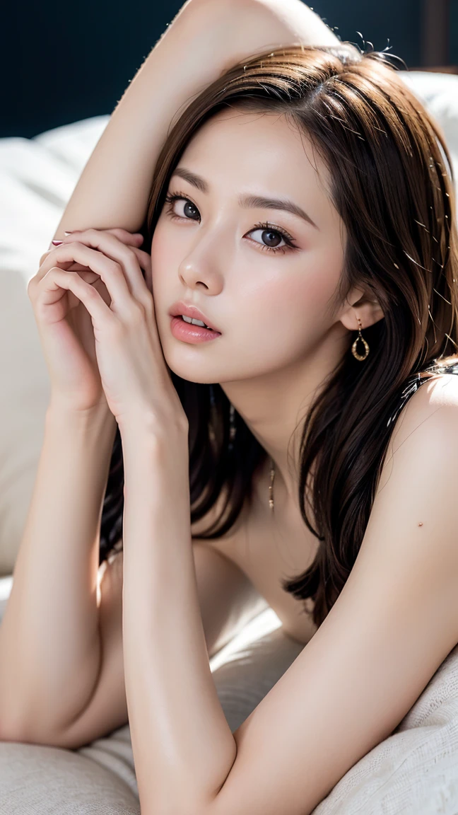 (Best quality, 8k, 32k, Masterpiece, highly detailed, UHD:1), realistic, skin texture,  banner of 2 glamorous asian women next to each other posing together, 2 Girls, (Perfect Style Beauty: 1.4), nice Breasts, Detailed Face, Makeup, their hair is beautiful and textured. They are wearing sexy clothes with cleavage. They are looking into the camera with a seductive expression. Sexy poses. Their skin looks perfect and is wet and shiny. They are in the center of the photo