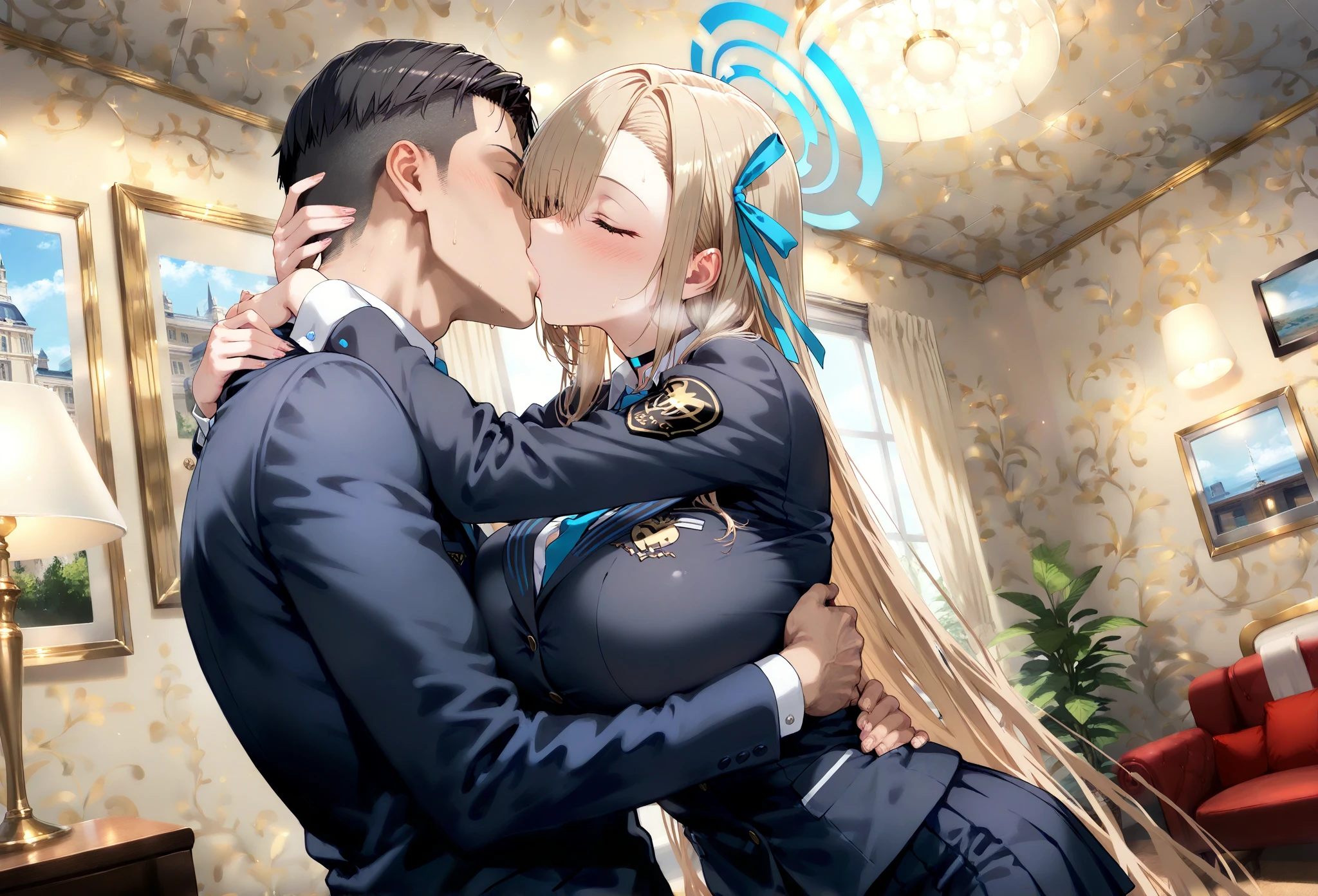 score_9, score_8_up, source_realistic, Realistic photo, photo, real, Realistic, score_9, score_8_up, score_7_up, source_anime, score_9, 2boys, 1girl, cooperative fellatio, aether genshin impact, lumine genshin impact, aether and lumine, gay, gigantic penis, enormous penis
