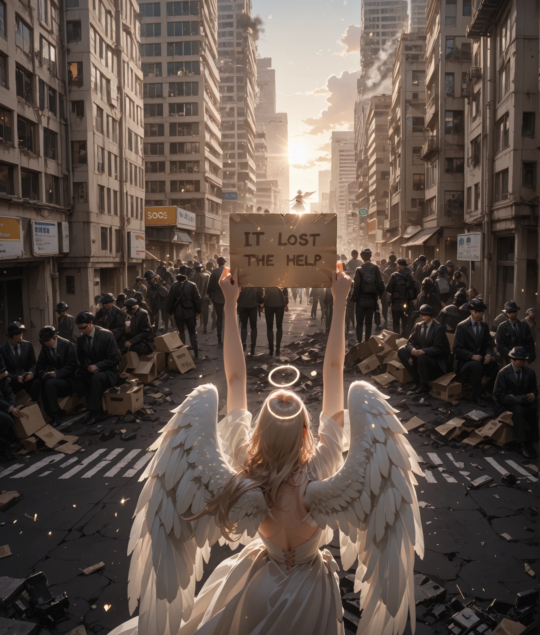 A hyper-realistic fashion portrait of a woman crawling at the edge of a tall building, captured from a low angle to showcase the sky behind her. The foreground prominently features her backside, while her face appears in the background, floating gracefully. The shot utilizes a wide-angle perspective, emphasizing her unique pose against the expansive backdrop. She wears a golden spiked crown, adding a regal touch to her look. Her outfit consists of a open plush jacket, she is naked , creating an intriguing contrast between elegance and casual style. The overall composition captures a blend of bold fashion and urban adventure, highlighting the woman’s confidence and individuality.
