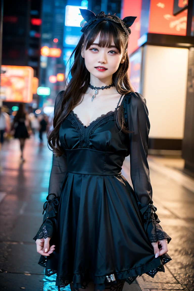 run-6500-v1.1,(masterpiece, highest quality:1.3), (Ultra high definition 16K:1.2), (hyper realistic:1.35),(RAW Photos:1.2),highest quality, High resolution, Photorealism, Bright lighting, Professional Lighting, Face Light, Smooth lighting, BREAK Japanese women, 22 years old, beauty, action, gravure, sexy,Large Bust, so beautiful, Beautiful Skin, Beautiful and exquisite, Detailed face, Sweet and adorable face,Plump, Moderate, Clean long hair, Brunette Hair, Dark brown eyes, Looking into the camera, (Full Shot:1.3), (Gothic Quarter in Europe:1.3),(Lace dress, More about Fabric Textures:1.3),